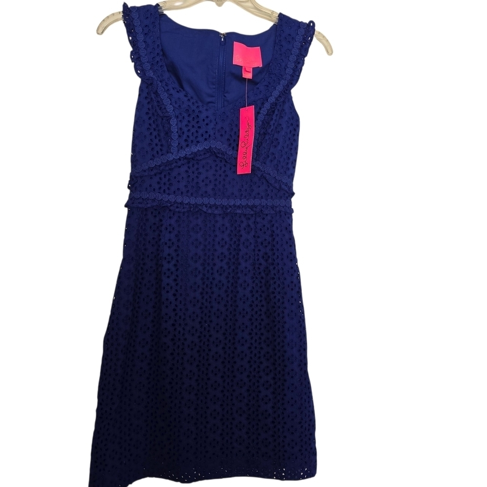Lilly Pulitzer Deep Blue Eyelet Dress